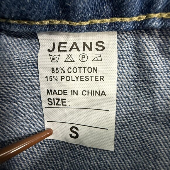 Y2K Cargo Jeans Womens Small 26x28 Blue Relaxed Straight Leg High Rise Utility - Picture 4 of 7